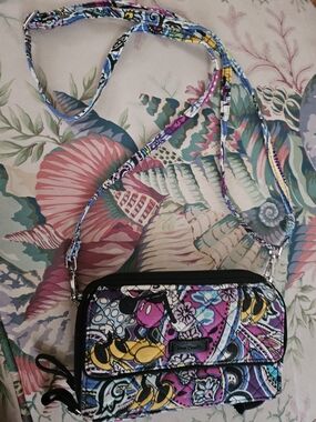 Vera Bradley Disney Mickie Minnie Mouse Wallet Crossbody Bag
